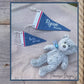 Pennant | Baby Monthly Milestone Pennant, Denim Flag, Photo prop, Nautical Sailor