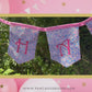 Bunting | Pastel Sequins Birthday Banner: Sparkle Party Flags