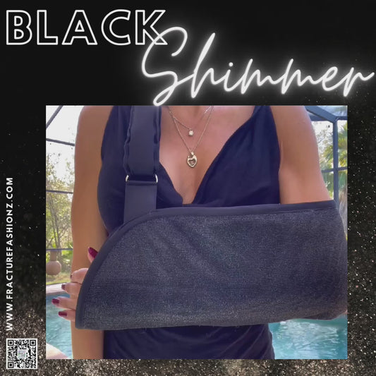 Arm Sling | Black Shimmer Designer Arm Sling