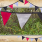White Black and Red Canvas flag buntings