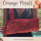 Arm Sling | Orange Embroidered Petals Arm Sling with Padded Adjustable Strap