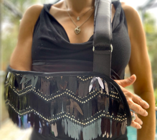 Arm Sling | Swanky Sequins Fringe Designer Arm Sling