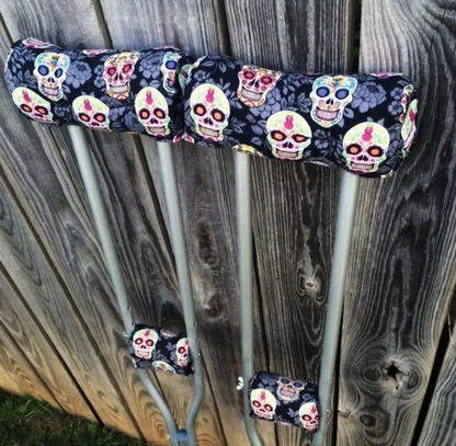 Sugar Skull Crutch Covers