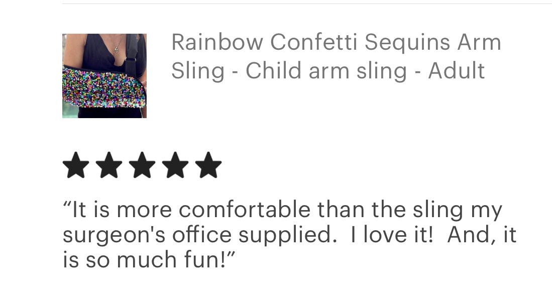 Rainbow Confetti Sequins Arm Sling
