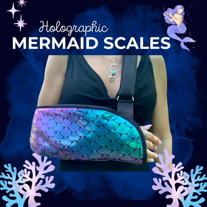 Écharpe de bras | Écharpe de bras mode écailles de sirène holographiques