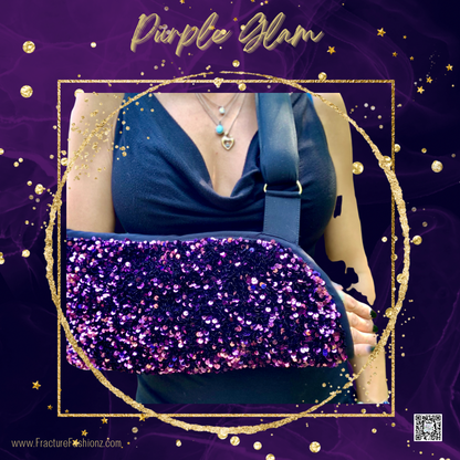 Arm Sling | Purple Glam Designer Arm Sling