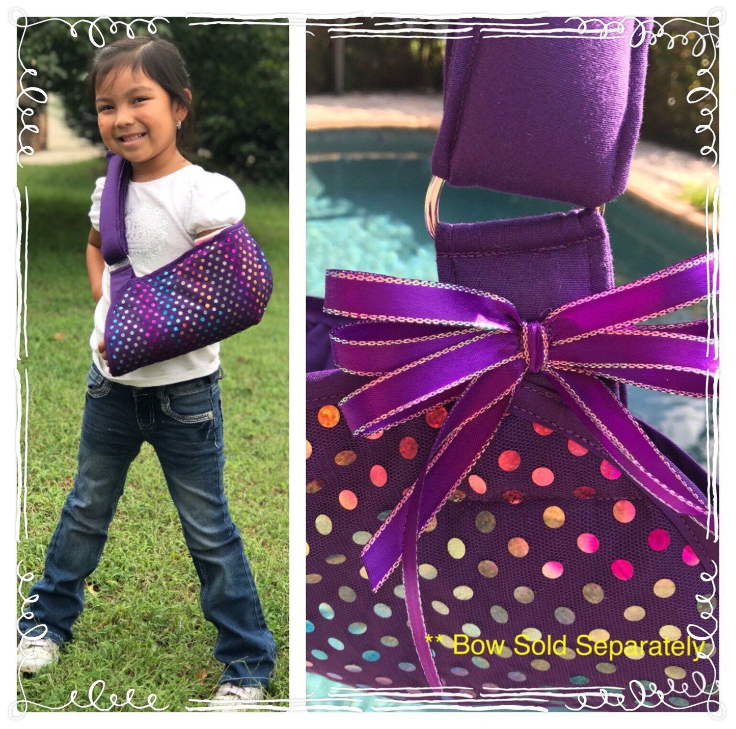 Arm Sling | Faux Purple Sequins Arm Sling