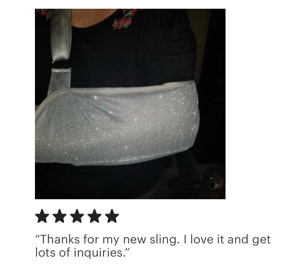 Shimmery Silver Arm Sling