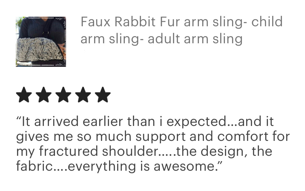 The Netherland faux Rabbit Fur Arm Sling